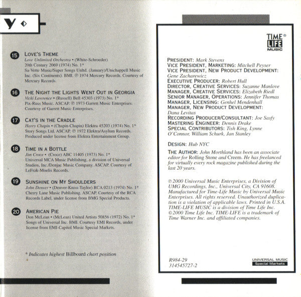 AM Gold - #1 Hits Of The '70s: '70-'74 *CD* | Mint (M) Mint (M)-Classic Vinyl Record