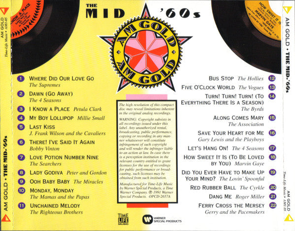 AM Gold - The Mid-'60s *CD* | Mint (M) Mint (M)-Classic Vinyl Record