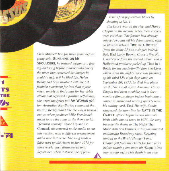 AM Gold - #1 Hits Of The '70s: '70-'74 *CD* | Mint (M) Mint (M)-Classic Vinyl Record