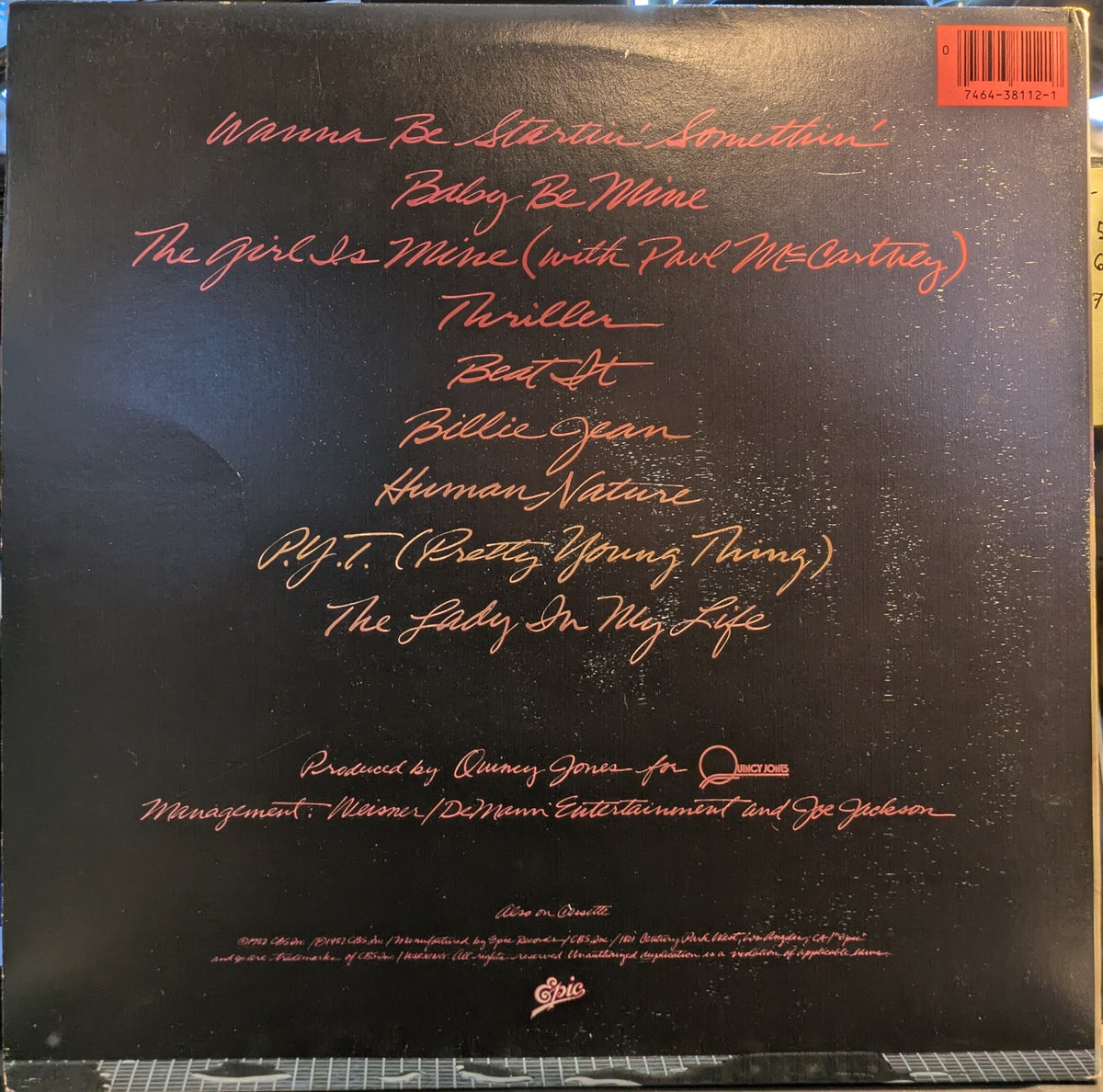 Michael Jackson - Thriller (VINYL) | Near Mint (NM) Near Mint (NM)-Classic Vinyl Record