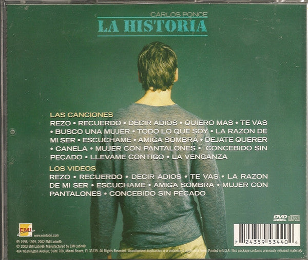 Carlos Ponce - La Historia (CD/DVD) | Near Mint (NM) Near Mint (NM)-Classic Vinyl Record