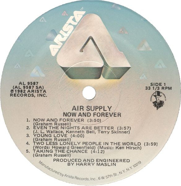 Air Supply - Now And Forever (VINYL) | Near Mint (NM) Very Good Plus (VG+)-Classic Vinyl Record