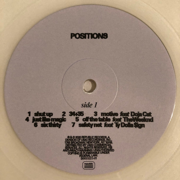 Ariana Grande - Positions (VINYL) | Near Mint (NM) Near Mint (NM)-Classic Vinyl Record