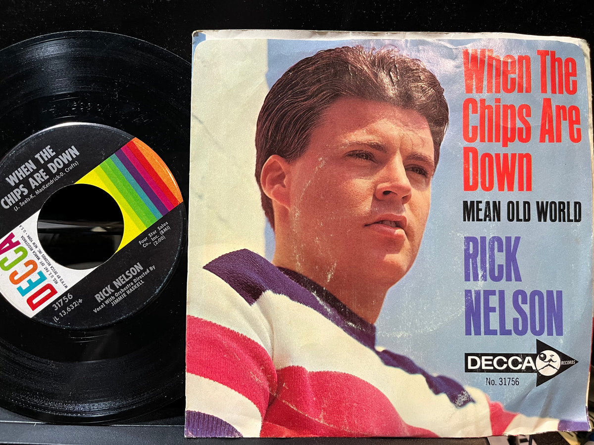 Ricky Nelson (2) - Mean Old World / When The Chips Are Down (7" VINYL) | Very Good (VG) Very Good Plus (VG+)-Classic Vinyl Record