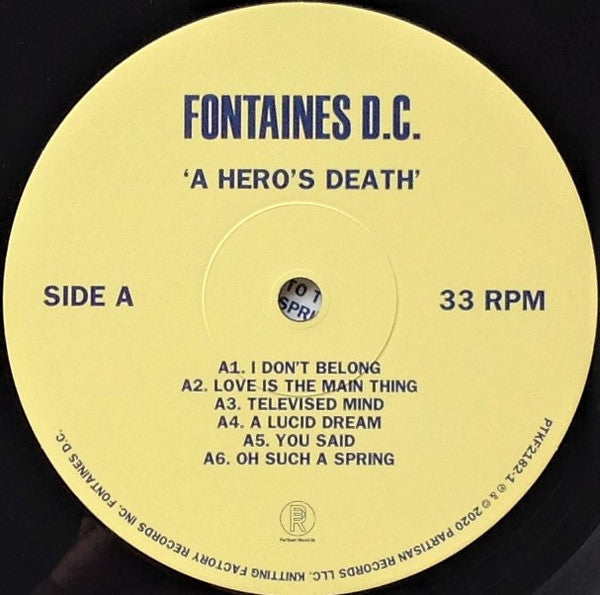 Fontaines D.C. - A Hero's Death (VINYL) | Mint (M) Mint (M)-Classic Vinyl Record