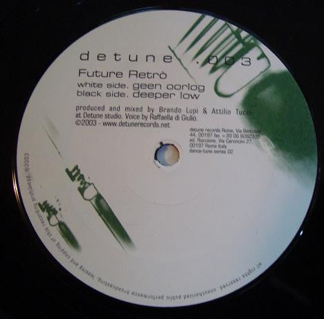 Future Retro - Deeper Low / Geen Oorlog (VINYL) | Very Good (VG) Generic-Classic Vinyl Record
