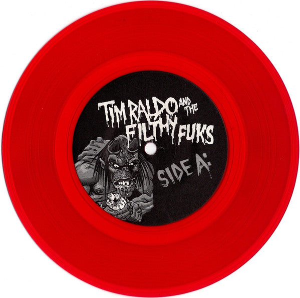 Tim Raldo And The Filthy Fuks - Scream And Scream Again (TRANSPARENT PINK 7") | Mint (M) Mint (M)-Classic Vinyl Record