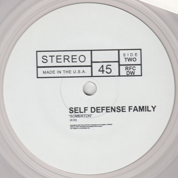 Creative Adult / Self Defense Family (7" CLEAR VINYL) | Mint (M) Mint (M)-Classic Vinyl Record