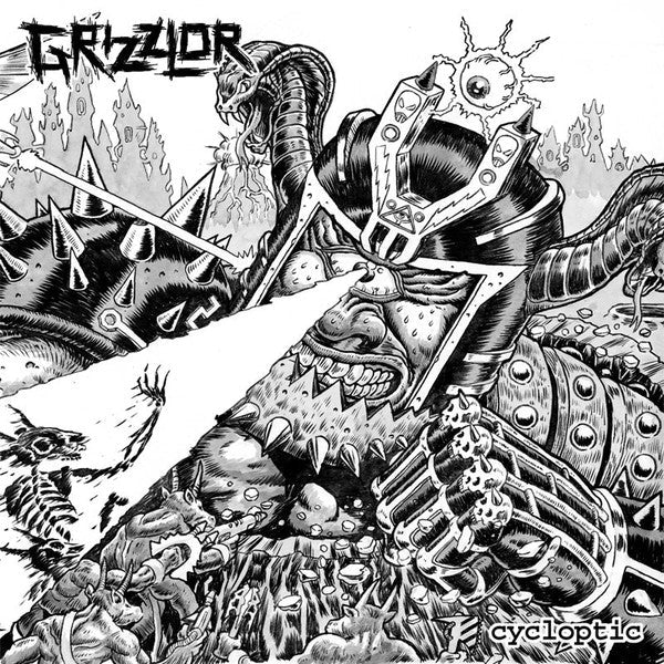 Grizzlor - Cycloptic (WHITE VINYL 7") | Mint (M) Mint (M)-Classic Vinyl Record