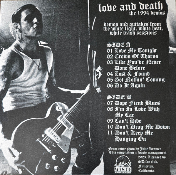 Social Distortion - Love And Death (The 1994 Demos)(VINYL LP) |-Classic Vinyl Record