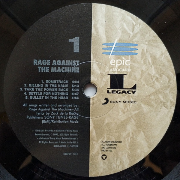 Rage Against The Machine - Rage Against The Machine (Vinyl) | Mint (M) Mint (M)-Classic Vinyl Record