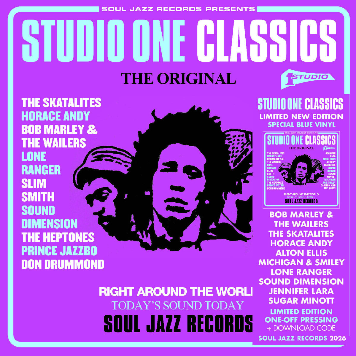Soul Jazz Records presents - (PRESALE 6/26/26) STUDIO ONE CLASSICS (DDL BLUE 2xVINYL) | Mint (M) Mint (M)-Classic Vinyl Record