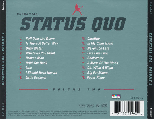 Status Quo - The Essential Status Quo - Volume Two (CD) | Near Mint (NM) Near Mint (NM)-Classic Vinyl Record