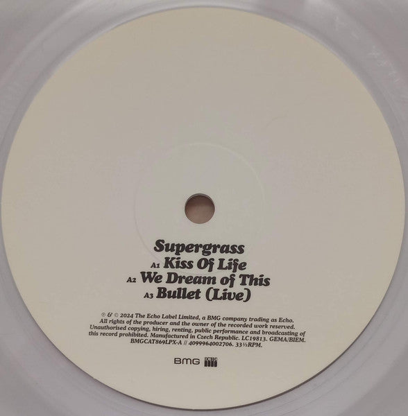 Supergrass - Kiss Of Life (CLEAR VINYL RSD) |-Classic Vinyl Record