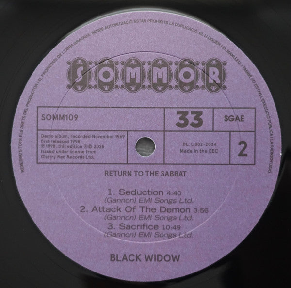 Black Widow (5) - Return To The Sabbat (VINYL) | Mint (M) Mint (M)-Classic Vinyl Record