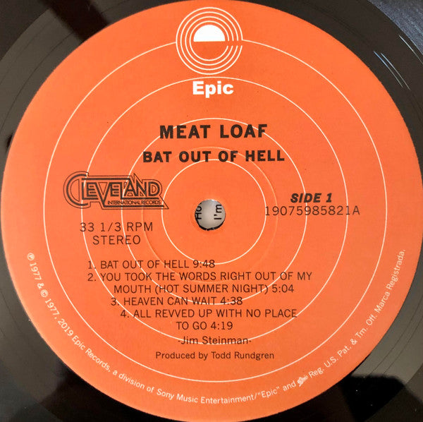 Meat Loaf - Bat Out Of Hell (VINYL) | Mint (M) Near Mint (NM)-Classic Vinyl Record