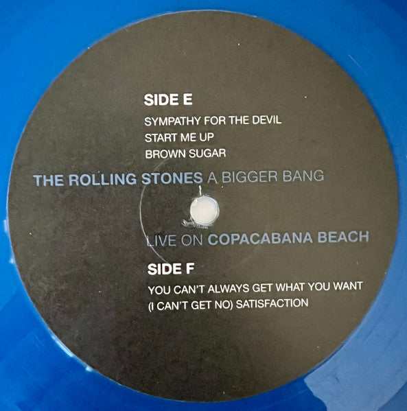 The Rolling Stones - A Bigger Bang - Live On Copacabana Beach (3xCOLOR VINYL) | Mint (M) Mint (M)-Classic Vinyl Record