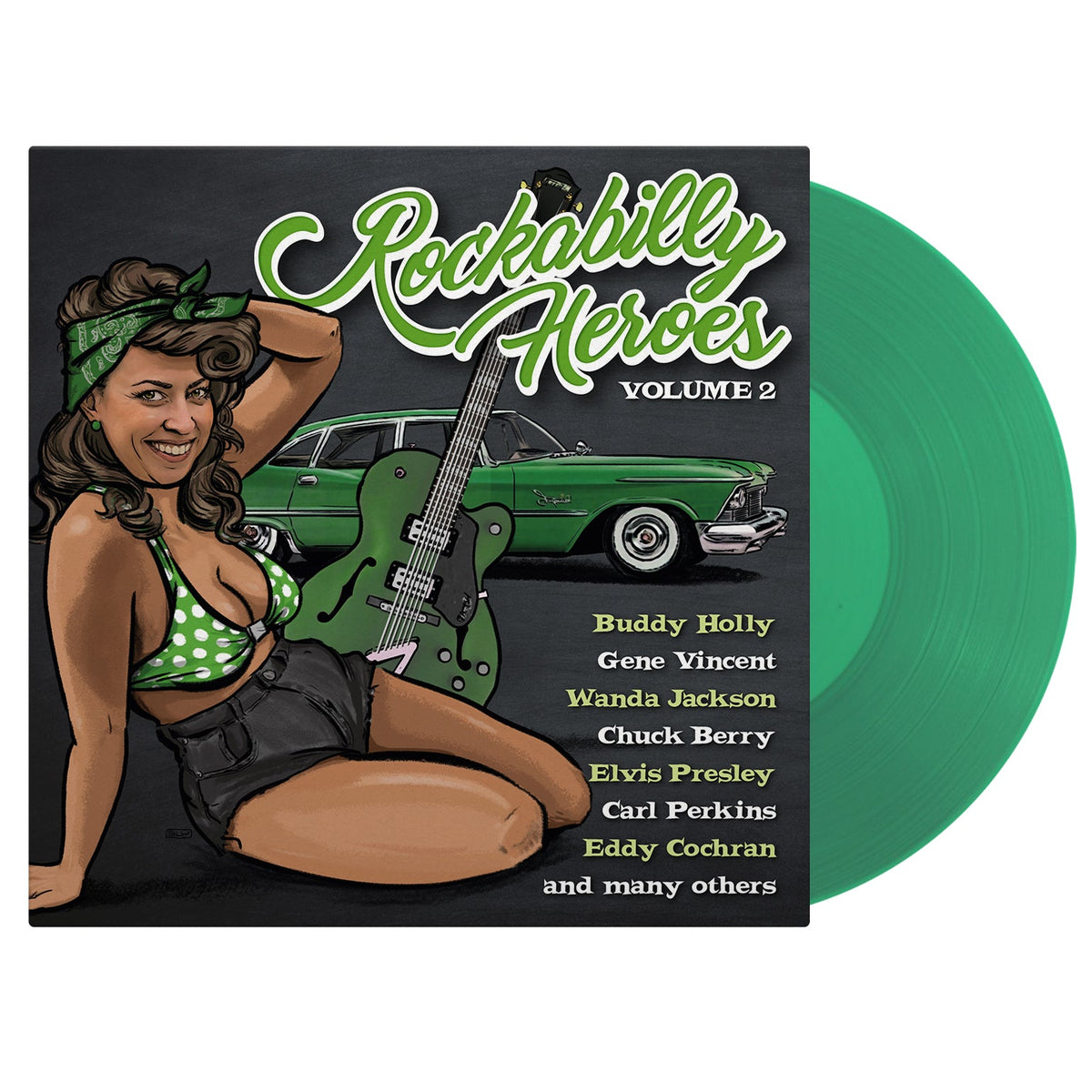 Various Artists - ROCKABILLY HEROES VOL. 2 (RSD 2025 TRANSPARENT GREEN VINYL/180G) | Mint (M) Mint (M)-Classic Vinyl Record