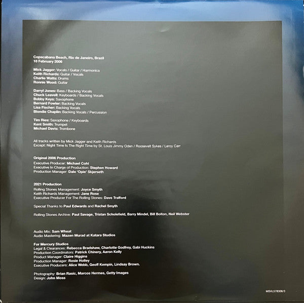 The Rolling Stones - A Bigger Bang - Live On Copacabana Beach (3xCOLOR VINYL) | Mint (M) Mint (M)-Classic Vinyl Record