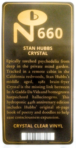 Stan Hubbs - Crystal (CLEAR VINYL) |-Classic Vinyl Record