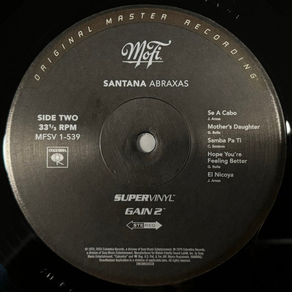 Santana - Abraxas (NUMBERED) | Mint (M) Mint (M)-Classic Vinyl Record