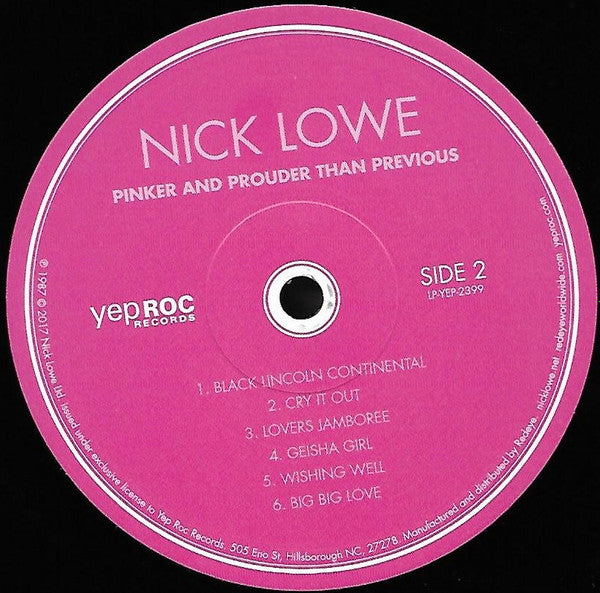 Nick Lowe - Pinker And Prouder Than Previous | Mint (M) Mint (M)-Classic Vinyl Record