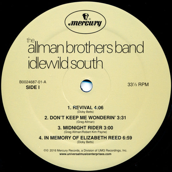 The Allman Brothers Band - Idlewild South (VINYL) | Mint (M) Mint (M)-Classic Vinyl Record
