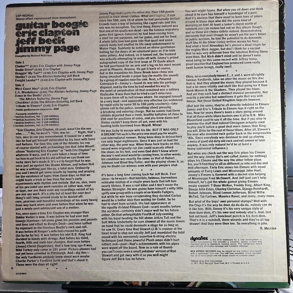 Eric Clapton - Guitar Boogie (VINYL) | Excellent+ (EX+) Very Good Plus (VG+)-Classic Vinyl Record