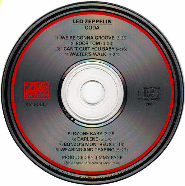 Led Zeppelin - Coda (CD) | Excellent+ (EX+) Excellent+ (EX+)-Classic Vinyl Record