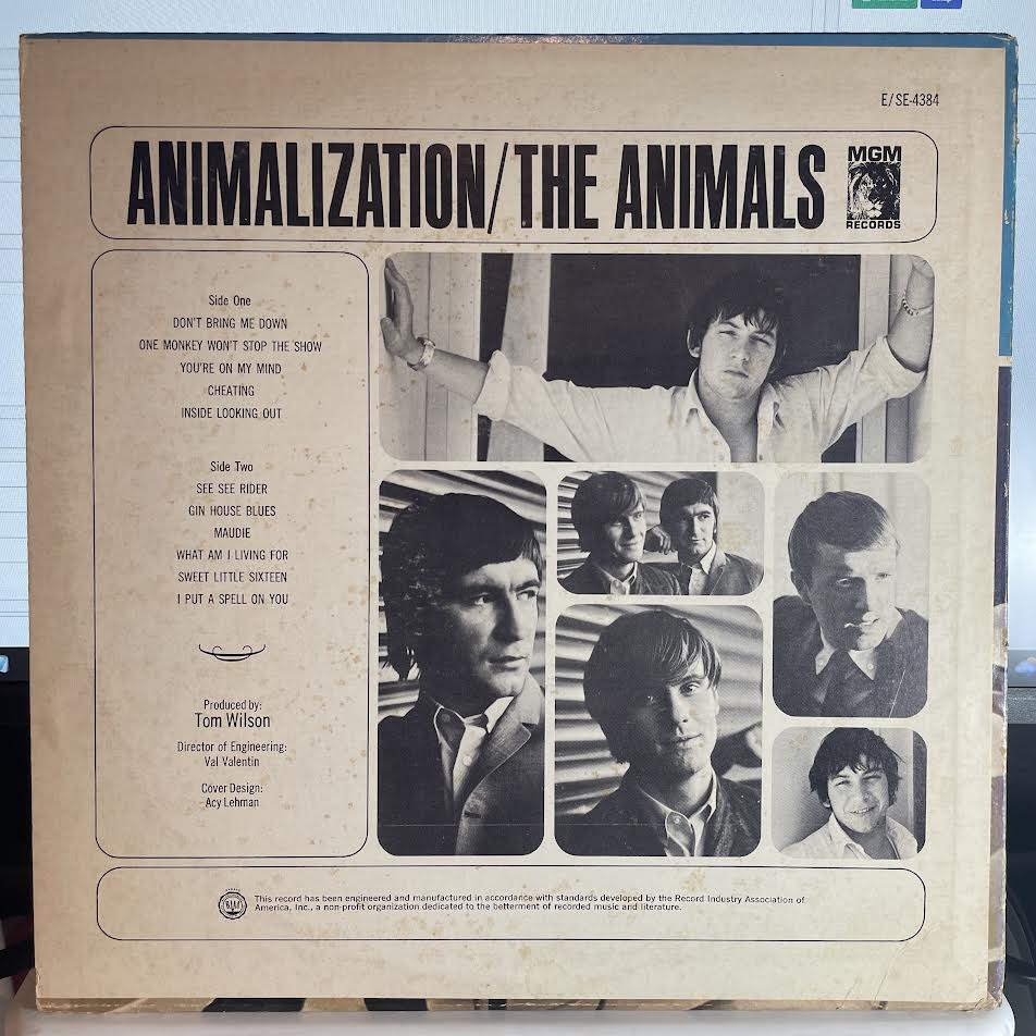 The Animals - Animalization (VINYL) | Excellent+ (EX+) Excellent (EX)-Classic Vinyl Record