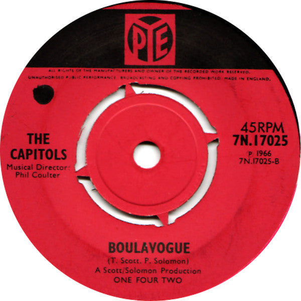 The Capitols (3) - Honey And Wine / Boulavogue (7" VINYL) | Excellent (EX) Excellent (EX)-Classic Vinyl Record