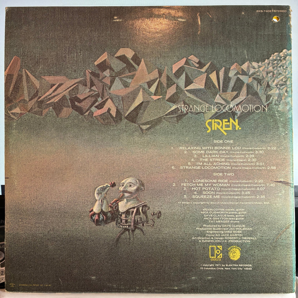 Siren (13) - Strange Locomotion (VINYL) | Excellent (EX) Very Good Plus (VG+)-Classic Vinyl Record
