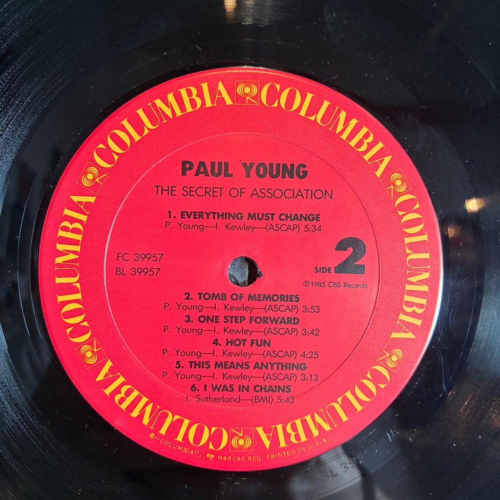 Paul Young - The Secret Of Association (VINYL) | Excellent (EX) Excellent (EX)-Classic Vinyl Record