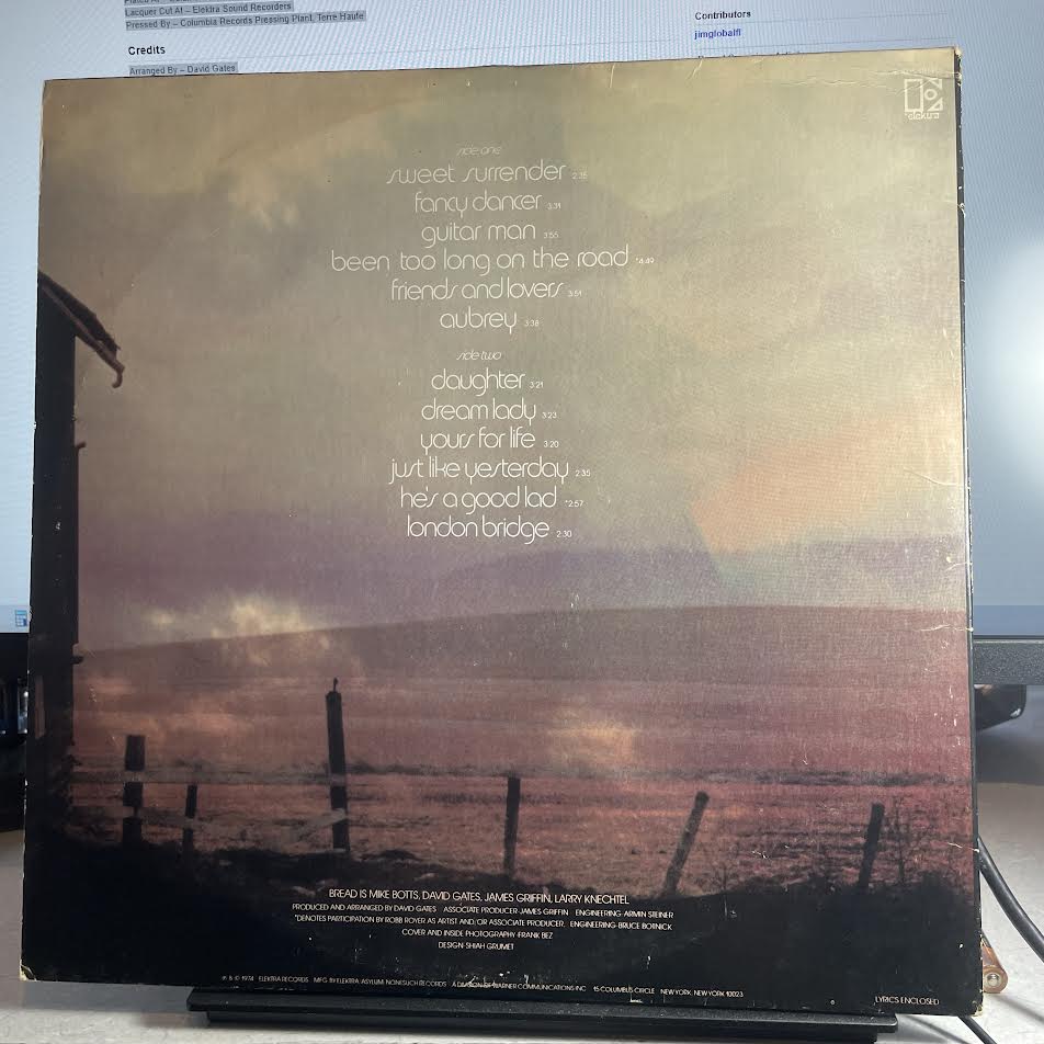 Bread - The Best Of Bread/Volume Two (VINYL) | Excellent (EX) Excellent (EX)-Classic Vinyl Record