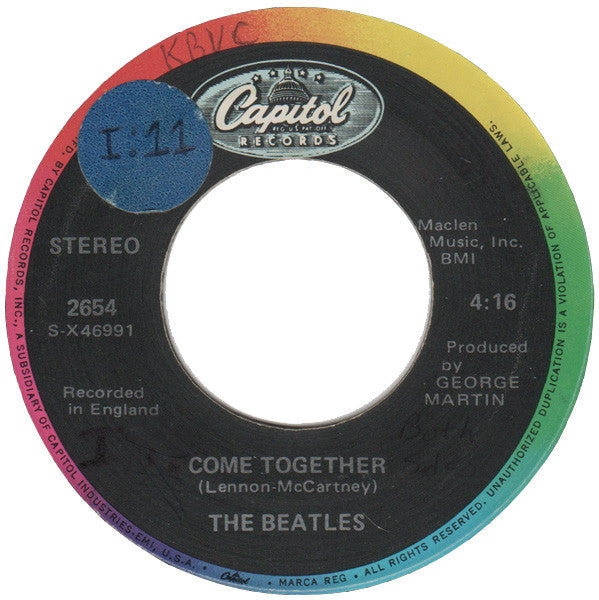 The Beatles - Something / Come Together (7" VINYL) | Excellent (EX) Very Good Plus (VG+)-Classic Vinyl Record