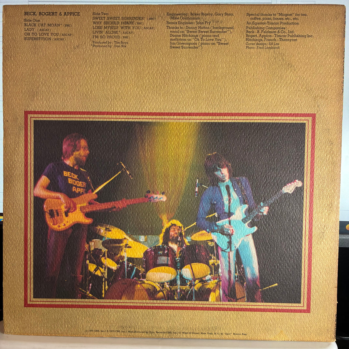 Beck, Bogert & Appice - Beck, Bogert & Appice (VINYL) | Excellent (EX) Excellent (EX)-Classic Vinyl Record
