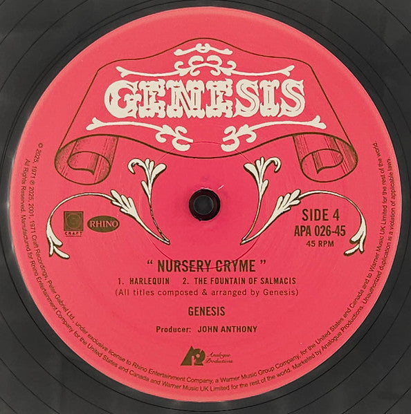Genesis - Nursery Cryme (2xVINYL AUDIOPHILE) |-Classic Vinyl Record