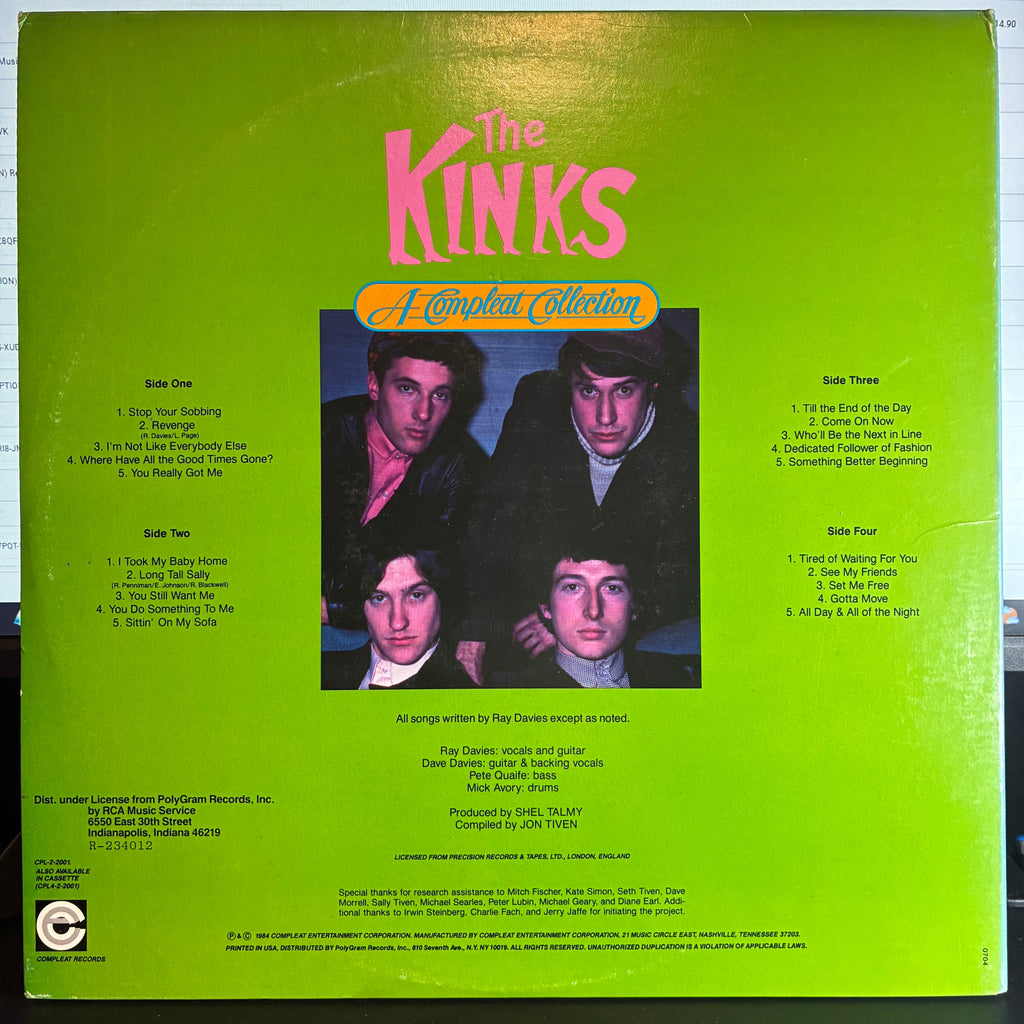 The Kinks - A Compleat Collection (2x VINYL Compleat Records ‎– CPL-2-2001) |-Classic Vinyl Record