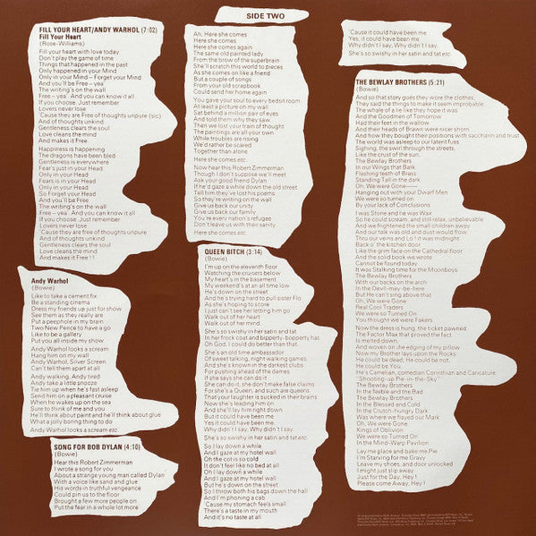David Bowie - Hunky Dory (VINYL) | Near Mint (NM) Near Mint (NM)-Classic Vinyl Record