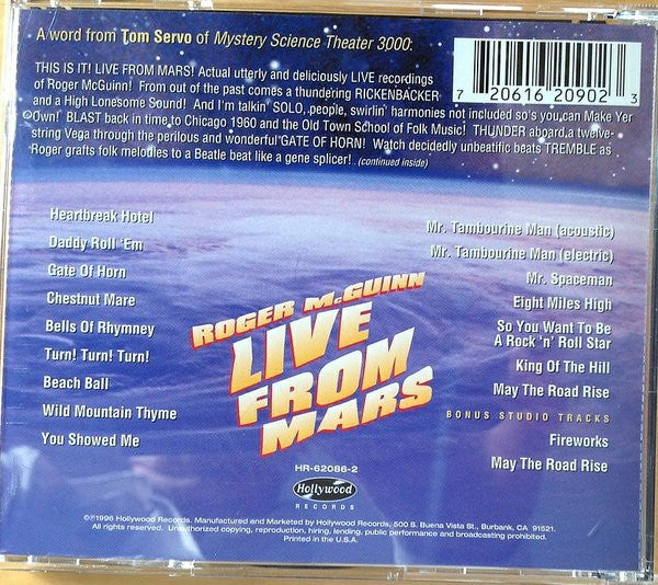 Live From Mars (CD) | Near Mint (NM or M-)-Classic Vinyl Record