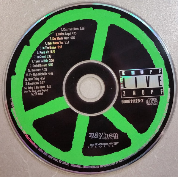 Enuff Z'nuff - Live (CD) | Near Mint (NM or M-)-Classic Vinyl Record