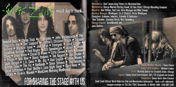 Enuff Z'nuff - Live (CD) | Near Mint (NM or M-)-Classic Vinyl Record