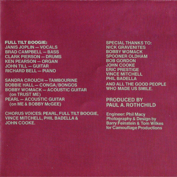 Pearl (CD) | Near Mint (NM) Near Mint (NM)-Classic Vinyl Record