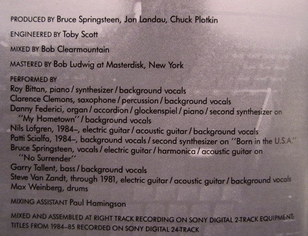 Bruce Springsteen & The E-Street Band - Live / 1975-85 (5x VINYL BOX SET) | Near Mint (NM or M-) Excellent (EX)-Classic Vinyl Record
