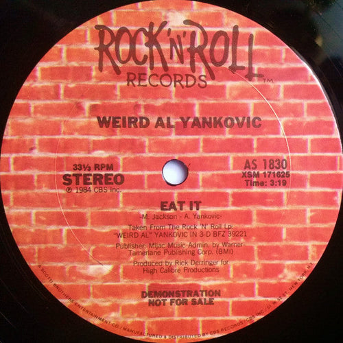 "Weird Al" Yankovic - Eat It (VINYL) | Near Mint (NM or M-) Generic-Classic Vinyl Record