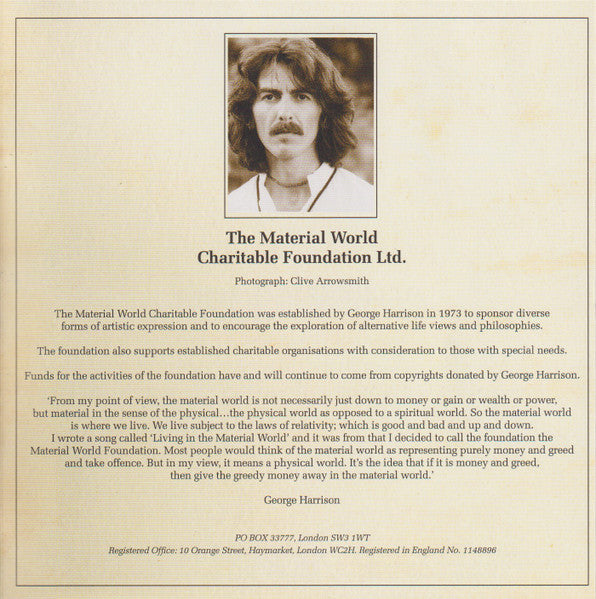 George Harrison - Living In The Material World (CD) | Near Mint (NM) Near Mint (NM)-Classic Vinyl Record