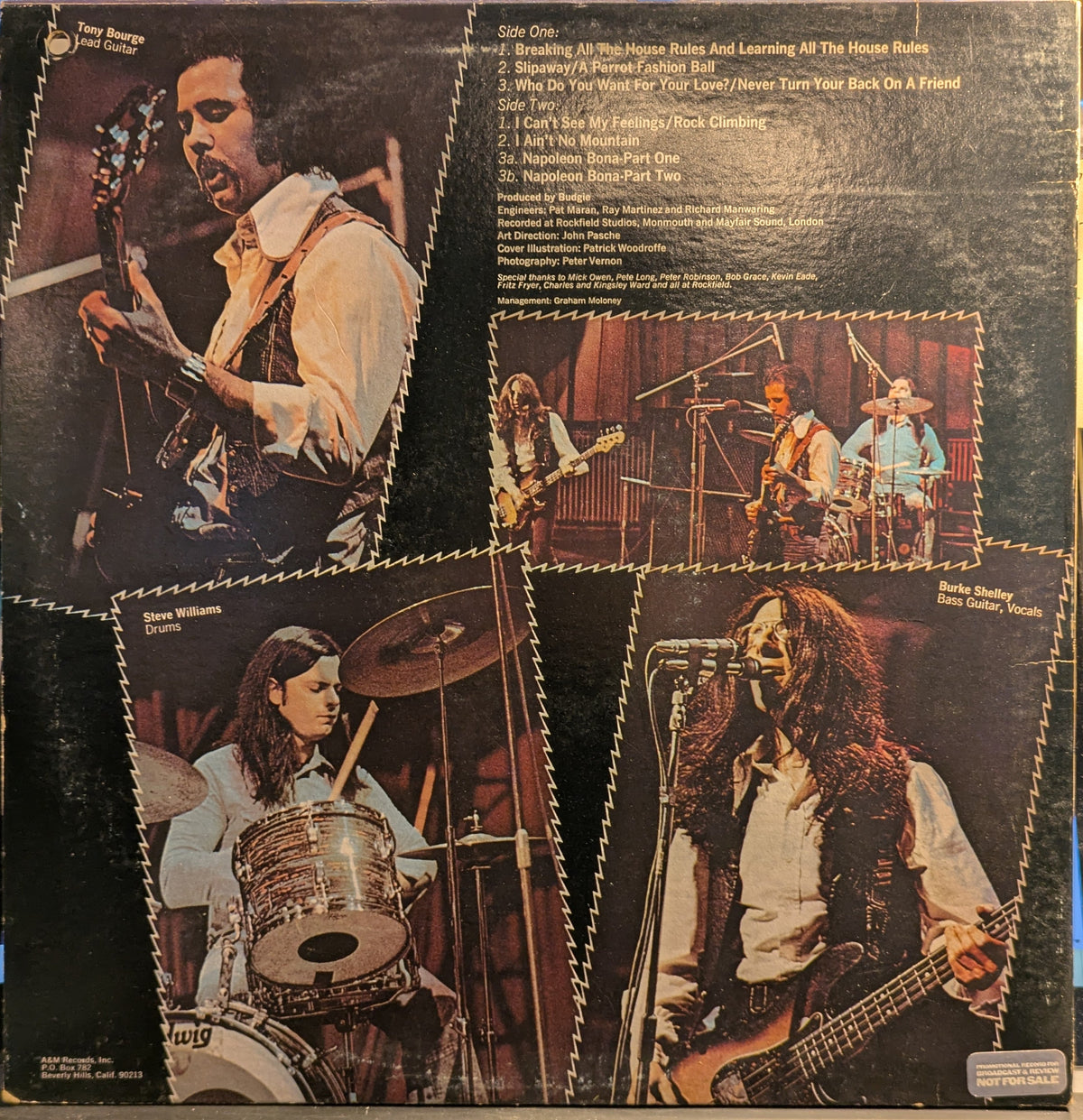 Budgie - Bandolier *PROMO* (VINYL) | Near Mint (NM) Very Good Plus (VG+)-Classic Vinyl Record
