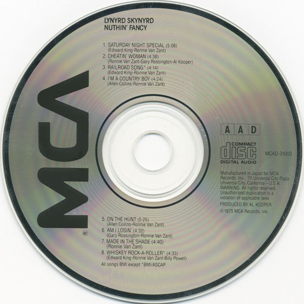 Lynyrd Skynyrd - Nuthin' Fancy (CD) | Near Mint (NM) Near Mint (NM)-Classic Vinyl Record