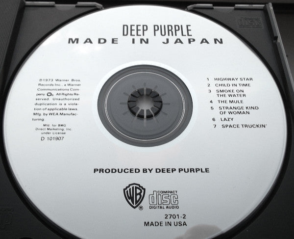 Deep Purple - Made In Japan (CD) | Near Mint (NM) Near Mint (NM)-Classic Vinyl Record