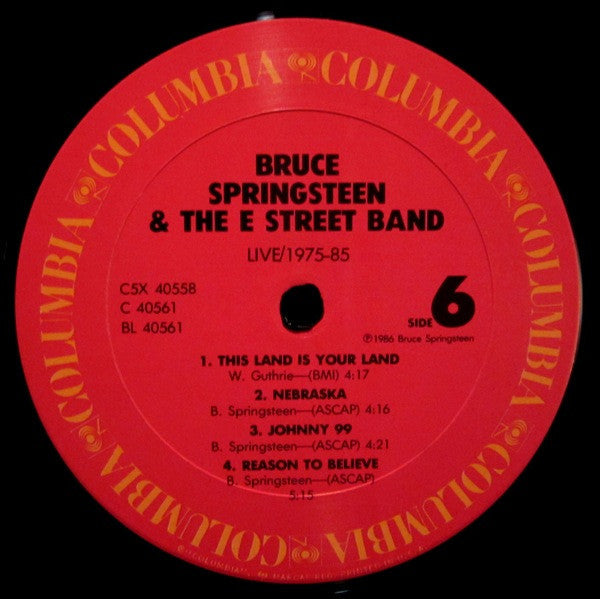 Bruce Springsteen & The E-Street Band - Live / 1975-85 (5x VINYL BOX SET) | Near Mint (NM or M-) Excellent (EX)-Classic Vinyl Record